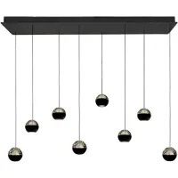 Steinhauer Esstisch-Pendellampe 115 cm Belluno 8-Licht-LED – Schwarz