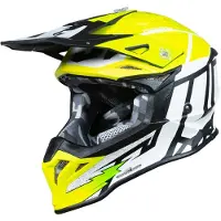JUST1 J39 POSEIDON Helm schwarz fluoreszierend gelb weiß matt XL