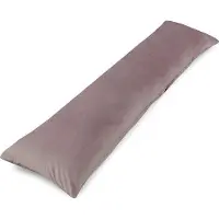Unyqoos Seitenschläferkissen 145 x 40 cm – ergonomisches Körperkissen mit Samtbezug, geräuscharme Polyester-Füllung, Komfortkissen für Erwachsene, Rosa