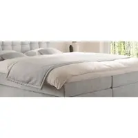 Hapo Tagesdecke "NEYLA, mit beidseitigem Stoff, in diversen Farben & Größen erhältlich", grau (hellgrau), B:260cm L:70cm, Polyester, Tagesdecken, Tagesdecke, beidseitig Stoff mit Vließwatte versteppt