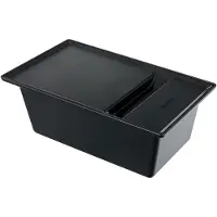OEM Sortierbox Kunststoff mit Deckel, schwarz, 300 x 166 mm