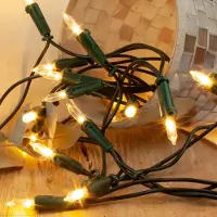 Hellum 100 LED Mini Lichterkette innen, 14,85m beleuchtet, Kabel grün – Warmweiß / Kabel Grün / Mini Pisello, Größe 100 LED / 14,85m beleuchtet
