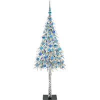 vidaXL Weihnachtsbaum Weiß 180 cm PE und Stahl
