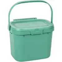 Addis 518534 Everyday Kitchen Food Waste Kompostbehälter, 4,5 Liter, Salbeigrün