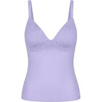 Sloggi BH-Hemd "ZEROFeelBliss THE UP PushUpShirt", Damen, Gr. L, N-Gr, lila (light lila), Spitze, Obermaterial: 64% Polyamid, 20% Elasthan, 16% Polyester, BHs BH-Hemd, unsichtbar mit Spitzenoptik