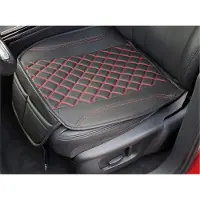 BREMER SITZBEZÜGE Sitzauflage Kunstleder Kunstleder kompatibel mit Chevrolet Cruze J300 Sitzkissen in Kunstleder Schwarz/Rote Naht OT402