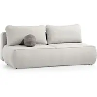 Beautysofa Schlafsofa DARLING 2-Sitzer 210 cm Creme, DL-System, Bettkasten, Bonellfederung, Liegefläche 145x200 cm