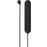 Hama 00223024, 1,4 m, Schwarz, Kabelgebunden, 6 AC-Ausgänge, 445 mm, 95 mm