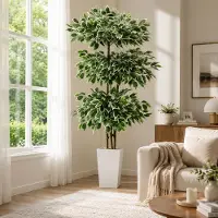 Merkloos Omgoods – Kunstficus, 180 cm, für Innen- und Außenbereich
