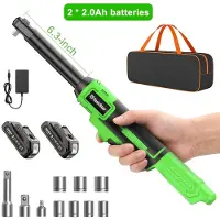 StarTech.com Elektrischer Ratschenschlüssel - 9,5 mm - 21 V - 320 U/min - 70 Nm - Variable Geschwindigkeit - 2 x 2,0-Ah-Akkus - 18-V-Akkuaufnahme