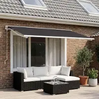 Syfax Markisenersatzstoff Anthrazit 500 x 350 cm Polyester