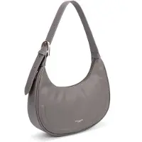 David jones Damen Schultertasche Schwarz mit Reißverschluss verstellbarer Riemen 30x27cm Black B UNICA 7244-2PT-BLACK