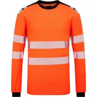 Portwest Langarm-T-Shirt Modaflame Pw3 Hv - Größe XXXL - Orange/Schwarz -