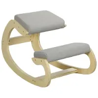StarTech.com Ergonomischer Kniestuhl - Bürostuhl mit Kniestütze und Neigefunktion - Bezug in Leinenoptik - Holzgestell - 55x85x55 cm - Armeegrün