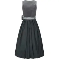 Nübler Dirndl NÜBLER "Dirndl lang Florentine", Damen, Gr. 50, EURO, grau, Obermaterial: 99% Baumwolle CO. 1% Elasthan EL., Kleider Dirndl
