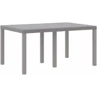 vidaXL Gartentisch Hellgrau 150 x 100 x 73 cm Poly-Rattan
