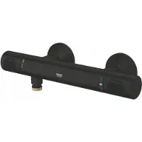GROHE Aufputz-Brausethermostat Grohtherm 500, Ausladung 81 mm, matte black - 347932430