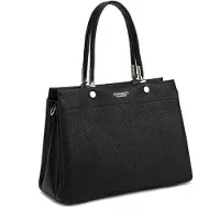 Diana & Co Damenhandtasche Veganledertasche PolyurethanLunara Nova schwarz blau Black B UNICA 31x22x13.5 cm