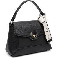 Chrisbella Seraphina Chic Handtasche aus veganem Kunstleder Magnetverschluss ROSSO UNICA 25x13x18 cm