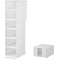 OEM Schuhaufbewahrungsbox, faltbares Design, staubdicht und stapelbar, weiße Farbe