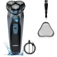 StarTech.com Elektrischer Rasierer für Herren - Rotationsrasierer - Kabellos - Dreifachklingen - Nass und trocken - Pop-up-Trimmer - USB-C-Ladung - Grün