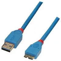 Lindy USB 3.0 Kabel 'Pro' Typ A/Micro-B blau, 2m 31892