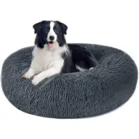 Merkloos Solidchoice – Flauschiges Donut-Hundebett, waschbar und bequem für kleine und mittelgroße Tiere