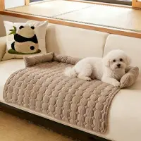 Merkloos Omgoods – Orthopädisches Hundebett – Hundebank – Hundekissen – Rutschfest – Waschbar – Erhöhter Rand – 75 x 75 cm – Haustierbett