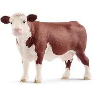 Schleich Farm World Hereford Kuh, Rind, Bauernhof, Spiel Figur, Spielfigur, 7.9 cm, 13867