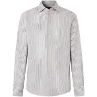 Hackett für Herren. HM3010832 Gestreiftes Hemd dreifarbig Classic Fit grau (XXL), Lässig, Baumwolle, Klassisch, Langarm