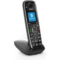 Gigaset E720, Analoges/DECT-Telefon, Kabelloses Mobilteil, 200 Eintragungen, Anrufer-Identifikation, SMS (Kurznachrichtendienst), Schwarz