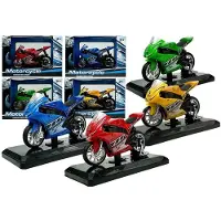 Leantoys Sportmotorrad mit Sound 1:18 4 Farben