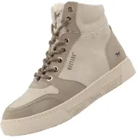 Mustang Damenschuhe Schnürstiefel Beige Freizeit