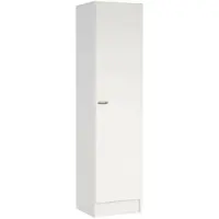 Dmora Airone - Garderobe 1-türig, Weiß, Kleiderhaken