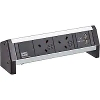 Bachmann 902.166 DESK 2xUK 45° 1xUSB Charger 902166