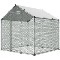 Vevor Hühnerstall 2x2x2 m Begehbarer Hühnerauslauf mit Abdeckung