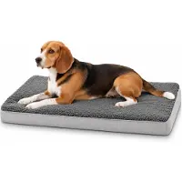 Belviona Hundematratze, weiche & stabile Liegematte mit waschbarem Bezug, 91x69x8 cm, anthrazit