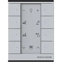 Busch-Jaeger SB-F-8.0.11-83 Busch-Tenton, 8-fach Bedienelement, alusilber, für Busch-free@home 2CKA006220A0880 SBF801183