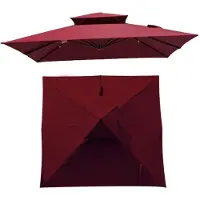 Merkloos Omgoods – Ersatz-Sonnenschirmbezüge, 300x300 cm, mit UV-Schutz