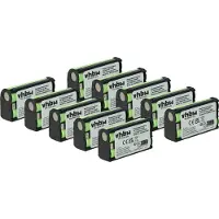 VHBW 10x Akku Ersatz für Sennheiser BA2015, BA-2015 für Mikrofon (1500 mAh, 2,4 V, NiMH)
