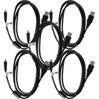 VHBW 5x USB-Kabel kompatibel mit Konica Minolta DiMage Z Series Z20, Z10, Z6, Z5, Z3 Kamera, Camcorder - Datenkabel, 150 cm