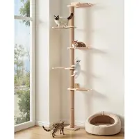 Merkloos Krabbenbaum zur Wandmontage – Klimmwand mit 5 Stangen – 213 cm – Holz