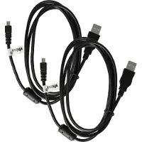 VHBW 2x USB-Kabel kompatibel mit Panasonic Lumix DMC-FX7, DMC-FX700, DMC-FX70, DMC-FX77, DMC-FX66, DMC-FX60 Kamera, Camcorder - Datenkabel, 150 cm