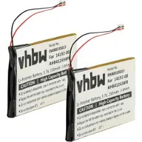 VHBW 2x Akku Ersatz für Jabra AHB412434PJ, 14192-00 für Wireless Headset Kopfhörer (230 mAh, 3,7 V, Li-Polymer)