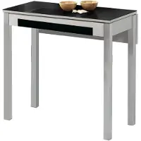 OEM Ausziehbarer Esstisch, Metall, Schwarz, 80x40 cm, ausziehbar auf 80x60 cm