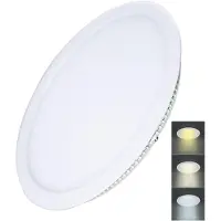 Solight LED-Minipanel, Farbtemperatur (CCT), Deckenmontage, 24 W, 1800 lm, 3000 K, 4000 K, 6000 K, rund, WD144