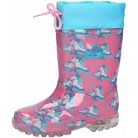 Lico Uni Kinder Power Blinky Gummistiefel, Rosa/Türkis, 23 EU