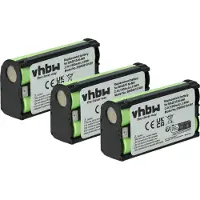 VHBW 3x Akku kompatibel mit Sennheiser EW 300 G2, EW 300 G4, EW 182 G4, EW 300 IEM G3, EW 182 G2, EW 182 G3 Mikrofon (1500 mAh, 2,4 V, NiMH)