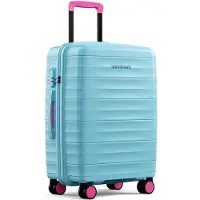 LTPRTZ Mittelgroßer Hartschalenkoffer 68x43x25cm - Leichter Koffer aus PP - Mariner Reisekoffer mit 4 Rollen und Zahlenschloss, Handgepäck, 69 Liter, Hellblau