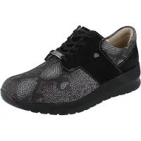 Finn Comfort FinnStretch Caino Damen Halbschuhe schwarz Nubukleder - Größe: UK 5,5